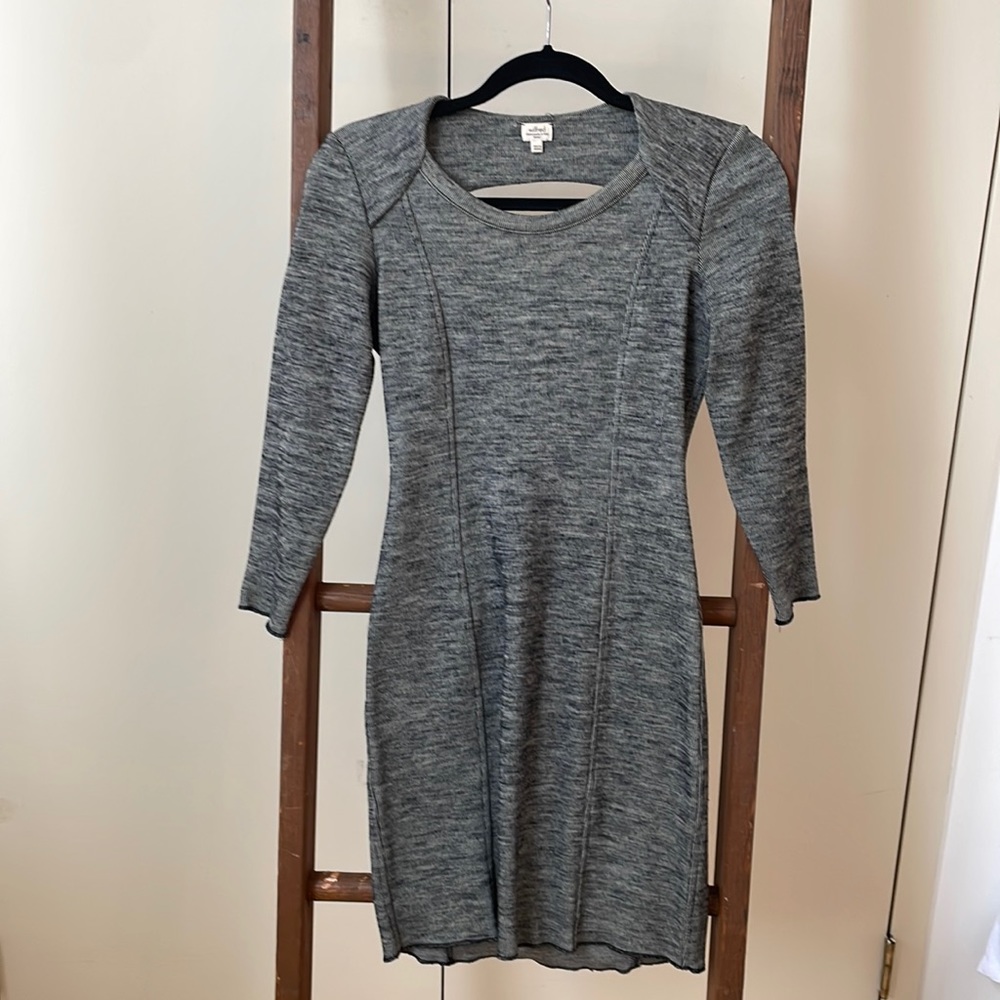 Grey Dress with oval open back